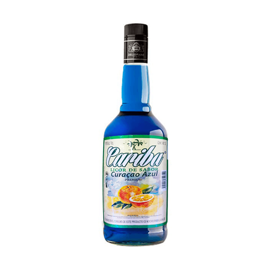Imagen de Licor sabor curaçao azul Caribu Premium 1L