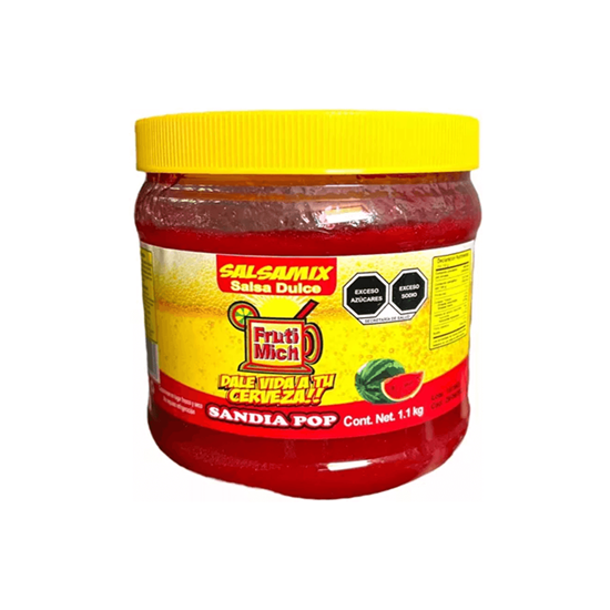 Imagen de Escarchado para micheladas salsa dulce sabor Sandía Pop Salsa Mix Fruti Mich 1.1kg