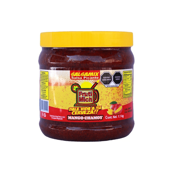 Imagen de Escarchado para micheladas salsa picante sabor mango chamoy Salsa Mix Fruti Mich 1.1kg