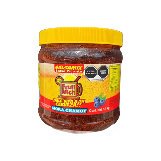Imagen de Escarchado para micheladas salsa picante sabor mora chamoy Salsa Mix Fruti Mich 1.1kg