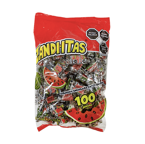 Imagen de Golosina enchilada sabor sandía Zandi-itas 100 pzas (450g)