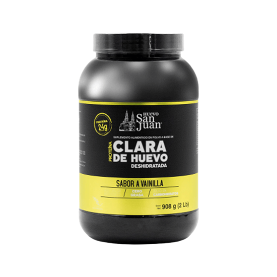 Imagen de Suplemento alimenticio a base de clara de huevo deshidratada sabor vainilla San Juan Proteína 908g