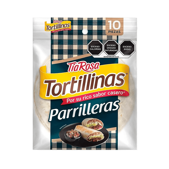 Imagen de Tortillas de harina de trigo Tortillinas Tía Rosa Parrilleras 10 pzas (290g)