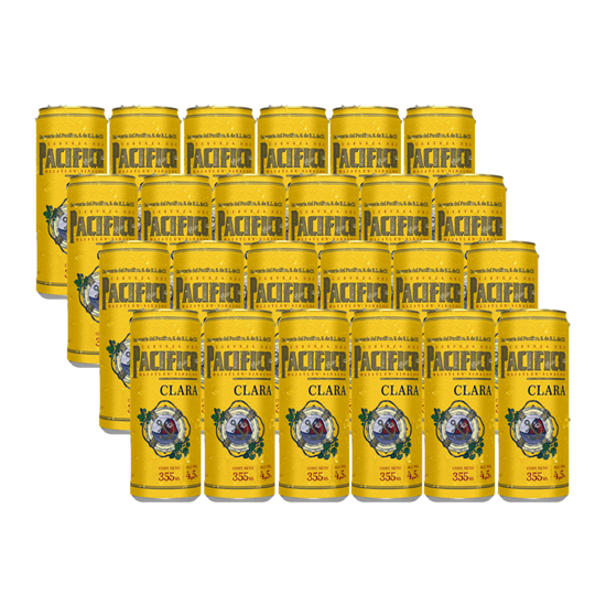 Imagen de Cerveza clara Pacifico 24 pack lata de 355ml c/u