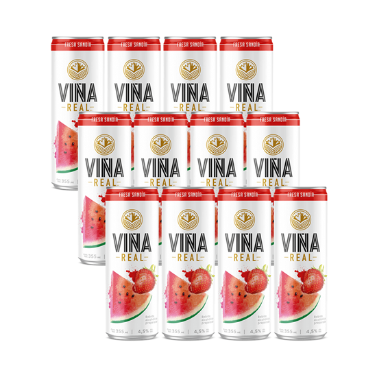 Imagen de Bebida alcohólica preparada sabor fresa sandía Viña Real 12 latas de 335ml c/u