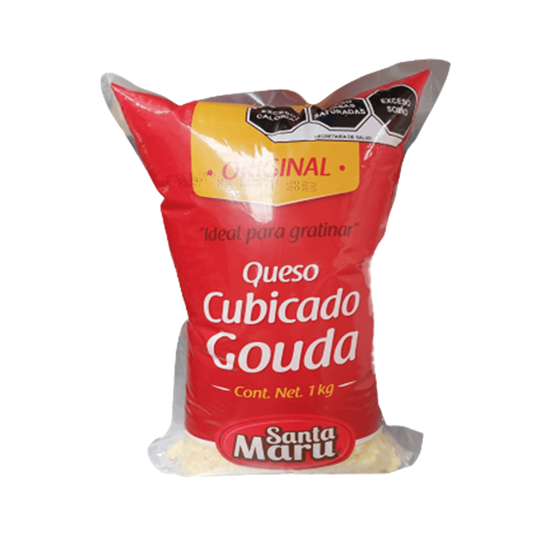 Imagen de Queso cubicado gouda para gratinar Santa Maru Original 1kg