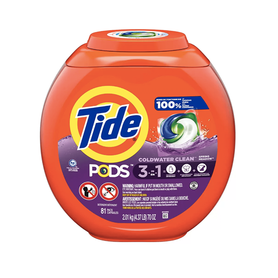 Imagen de Detergente 3 en 1 Tide Pods Coldwater Clean Spring Meadow 81 cápsulas