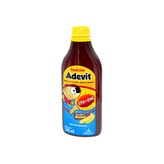 Imagen de Suplemento alimenticio EPA DHA sabor plátano Naturex Emulsión Adevit 240ml