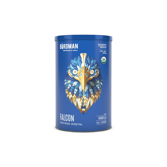 Imagen de Proteína vegetal orgánica en polvo sabor vainilla Birdman Falcon 510g