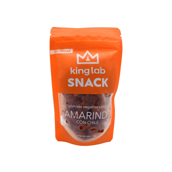 Imagen de Gomitas veganas sin azúcar sabor tamarindo con chile King Lab Snack 120g