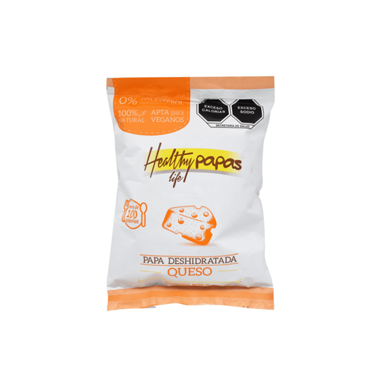Imagen de Papa deshidratada vegana sabor queso Healthy Papas Life 21g