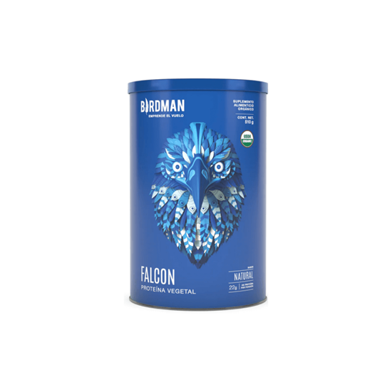 Imagen de Proteína vegetal orgánica en polvo sabor natural Birdman Falcon 510g