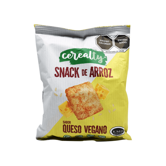 Imagen de Botana de arroz sabor queso vegano sin gluten ni lactosa Cerealty 50g