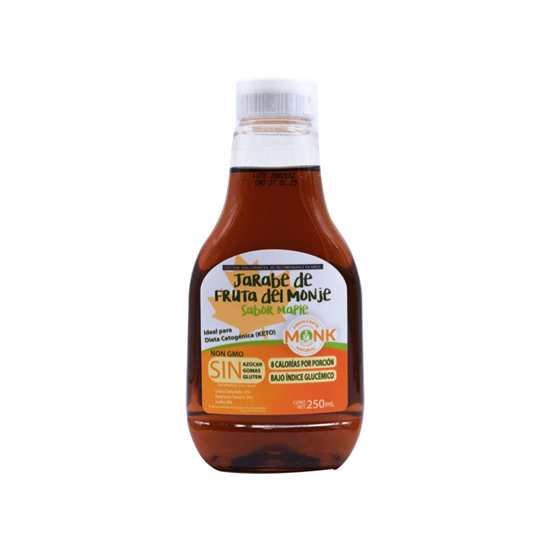 Imagen de Jarabe de fruta del monje sabor maple sin gluten y sin azúcar The Functional Foods 250ml