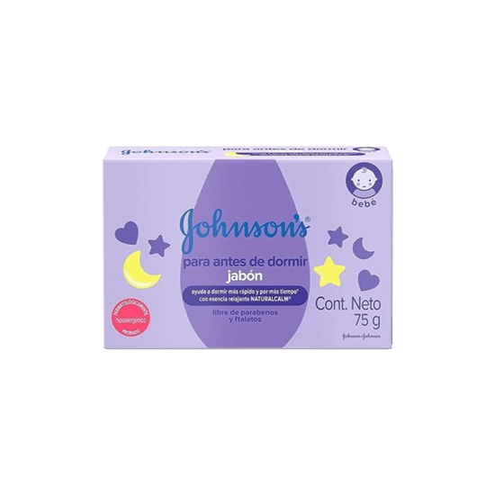 Imagen de Jabón hipoalergénico en barra para bebé para antes de dormir Johnson’s 75g