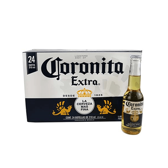 Imagen de Cerveza clara Coronita Extra botella de vidrio 24 pack de 210ml c/u