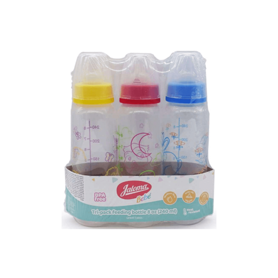 Imagen de Juego de 3 biberones Jaloma Bebé Tri-pack 8oz (240ml)