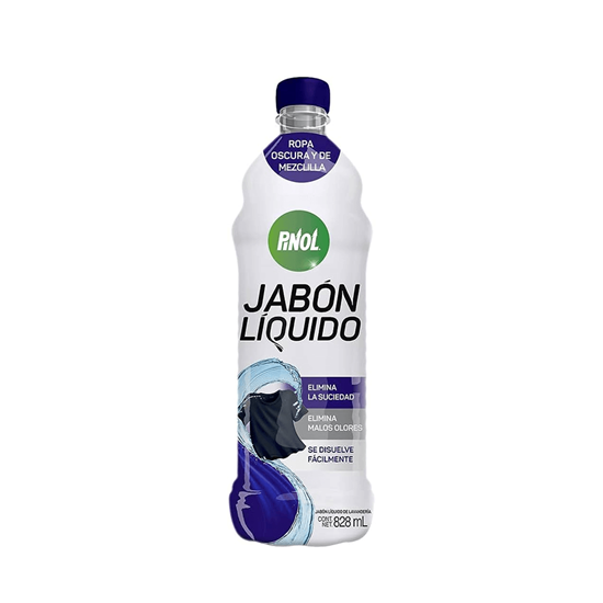 Imagen de Jabón líquido de lavandería para ropa oscura y de mezclilla Pinol 828ml