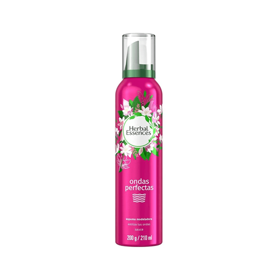 Imagen de Espuma modeladora con sauce para cabello ondulado Herbal Essences Ondas Perfectas 200g (210ml)