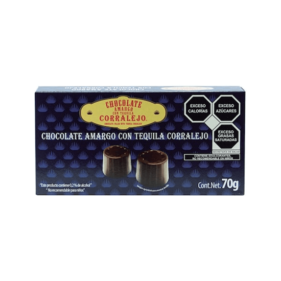 Imagen de Chocolate amargo con tequila Corralejo 70g
