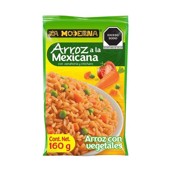 Imagen de Arroz instantáneo a la mexicana con zanahoria y chícharo La Moderna 160g
