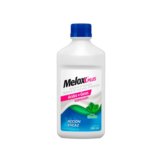 Imagen de Suspensión sabor menta contra acidez + gases Melox Plus 360ml