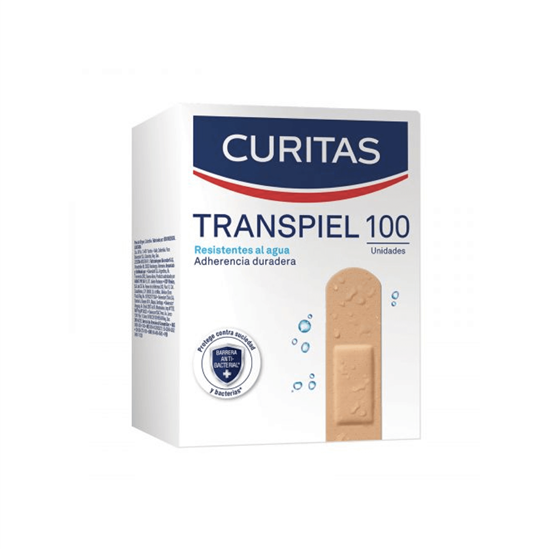 Imagen de Curitas transpiel resistentes al agua caja con 100 pzas