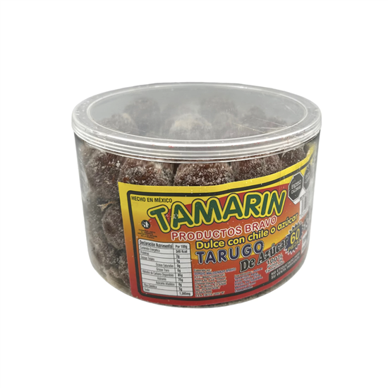 Imagen de Dulce de tamarindo con azúcar Tamarin Tarugo 50 pzas (1.38 kg)