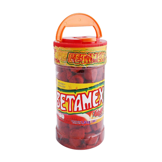 Imagen de Dulce de tamarindo enchilado Betamex Tarugo 100 pzas (1.5kg)