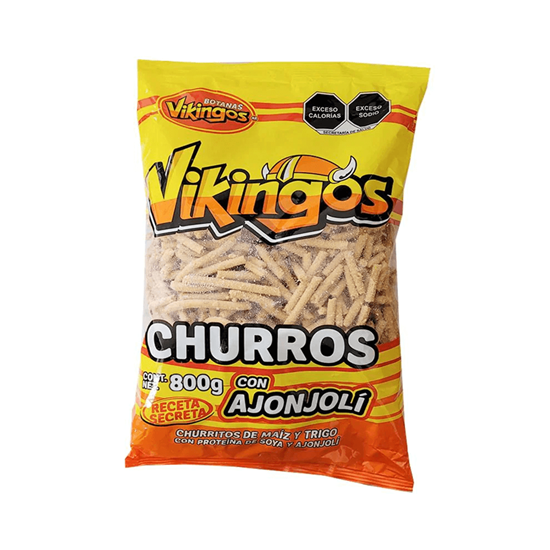 Imagen de Churritos de maíz y trigo Botanas Vikingos Churros con ajonjolí 800g