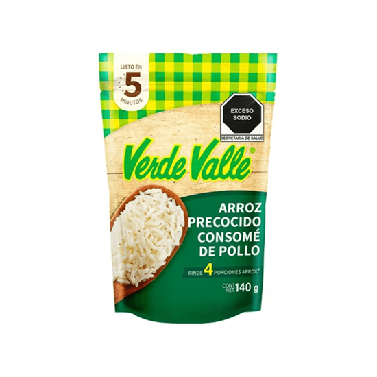 Imagen de Arroz blanco precocido con consomé de pollo Verde Valle 140g