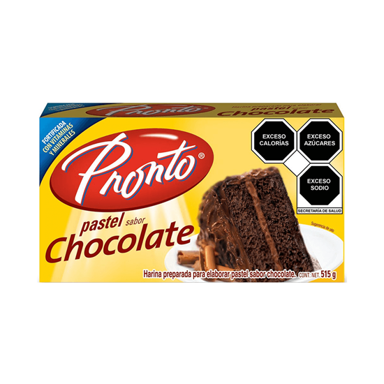 Imagen de Harina preparada para elaborar pastel sabor chocolate Pronto 515g
