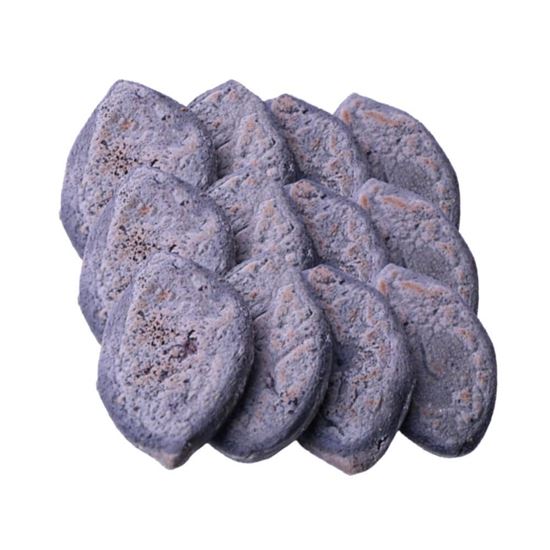 Imagen de Tlacoyos artesanales de maíz azul rellenos de frijol 12 pzas