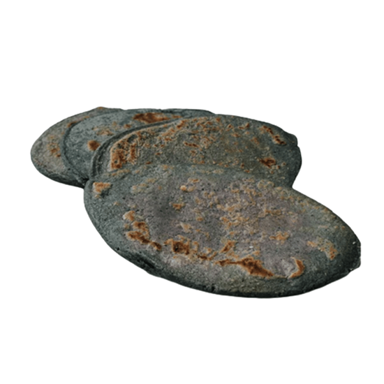 Imagen de Tlacoyos artesanales de maíz azul rellenos de requesón 12 pzas