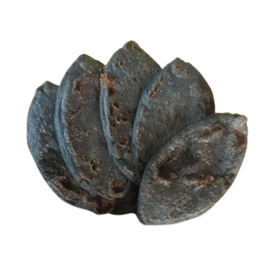 Imagen de Tlacoyos artesanales de maíz azul surtidos (rellenos de frijol, requesón y haba)12 pzas