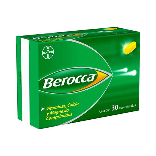Imagen de Multivitamínico para el rendimiento mental (vitaminas, Calcio y Magnesio) Bayer Berocca 30 comprimidos