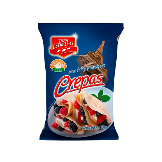Imagen de Harina de trigo preparada para crepas Tres Estrellas 150g