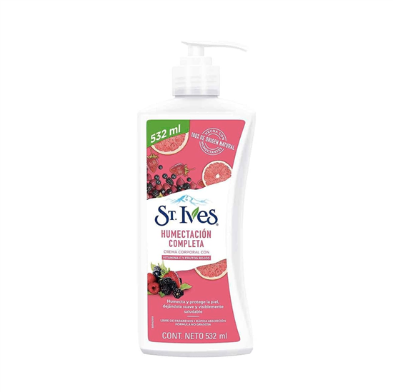Imagen de Crema corporal con vitamina C y frutos rojos St. Ives Humectación Completa 532ml
