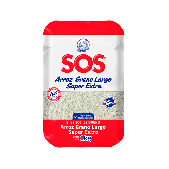 Imagen de Arroz grano largo súper extra SOS 1kg
