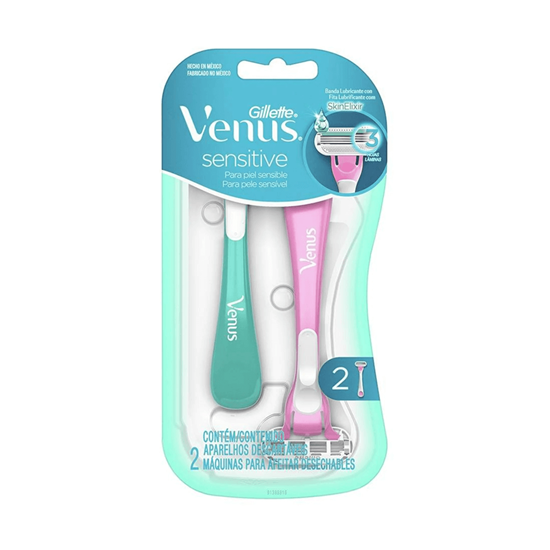 Imagen de Máquinas para afeitar desechables Gillette Venus Sensitive 3 hojas 2 pzas