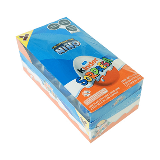Imagen de Chocolate huevo Kinder Sorpresa con un vehículo sorpresa 8 pzas de 20g (160g)