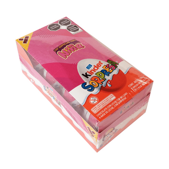 Imagen de Chocolate huevo Kinder Sorpresa con una muñeca sorpresa 8 pzas de 20g (160g)