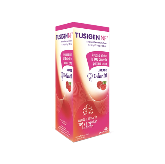 Imagen de Jarabe infantil sabor frambuesa para tos con flemas Liomont Tusigen NF 150ml