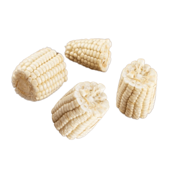 Imagen de Elote cacahuazintle tierno jumbo en trozos para hervir
