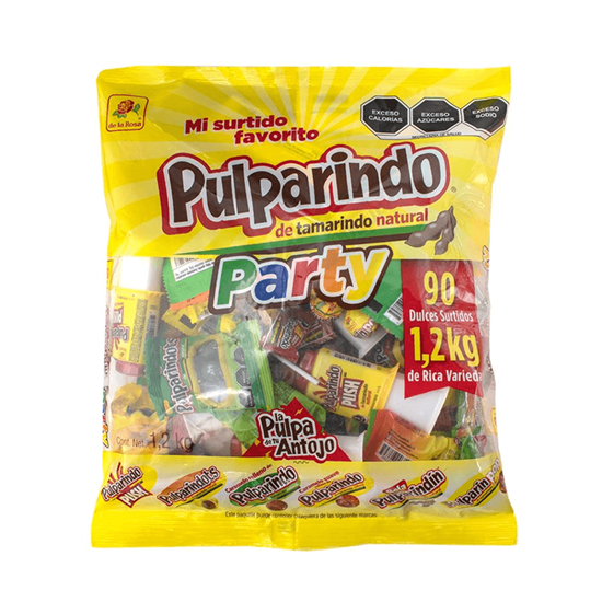 Imagen de Dulces piñateros surtidos De la Rosa Pulparindo Party 90 pzas (1.2kg)