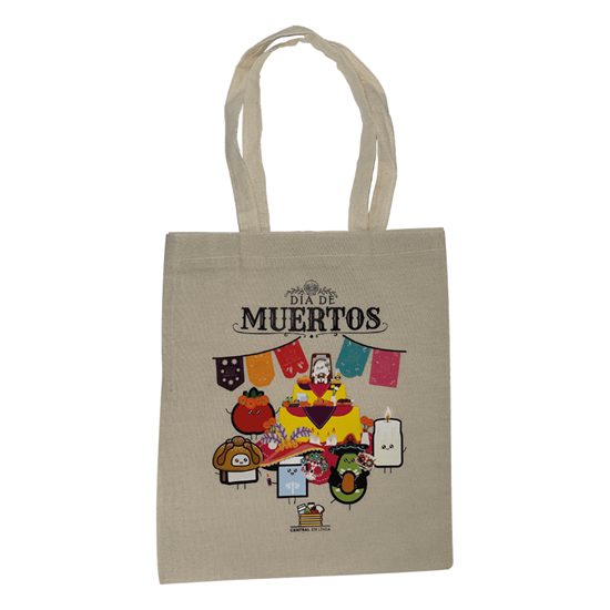 Imagen de Tote bag coleccionable ecológica de manta edición especial Día de Muertos (34x40cm)