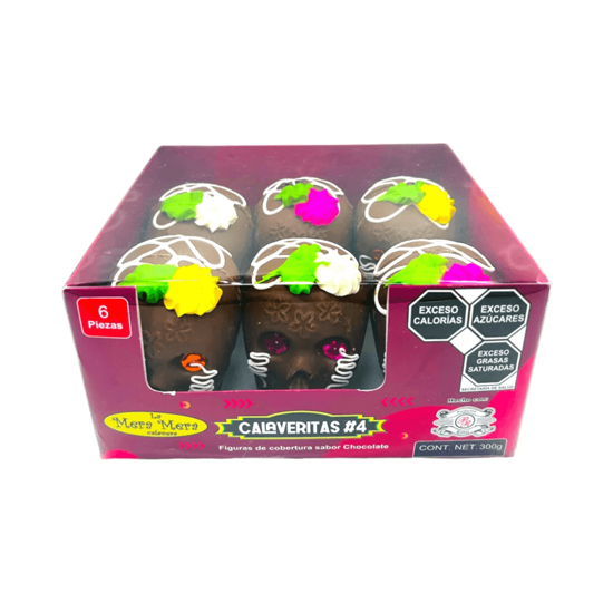 Imagen de Calaveritas de chocolate medianas #4 La Mera Mera Calavera 6 pzas (300g)