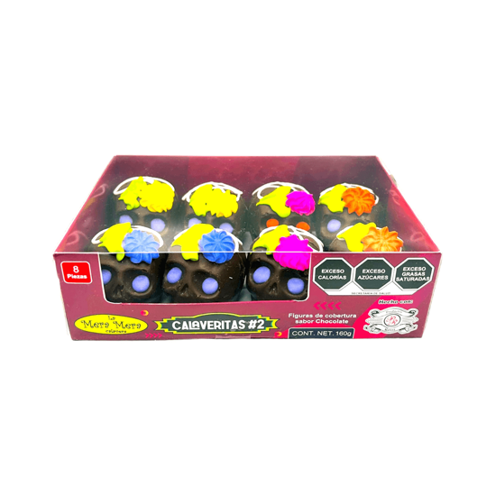 Imagen de Calaveritas de chocolate chicas #2 La Mera Mera Calavera 8 pzas (160g)