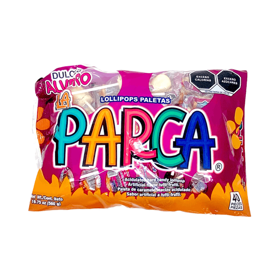 Imagen de Paletas de caramelo sabor tutti-frutti en forma de calavera Dulces ALVBRO La Parca 40 pzas (560g)