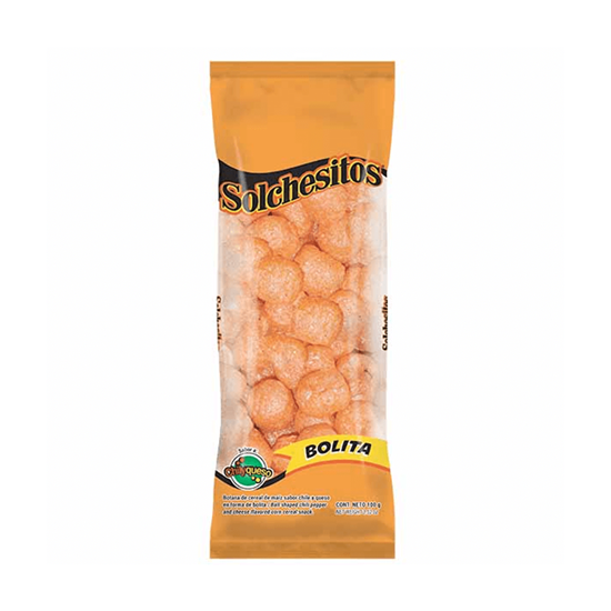 Imagen de Botana de cereal de maíz sabor chile y queso en forma de bolita Sol Solchesitos 100g